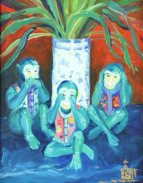 Monkey Business Painting By Sally Buffington Fine Art America