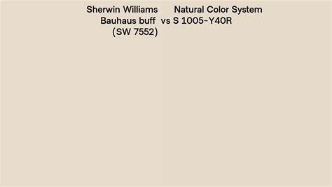 Sherwin Williams Bauhaus Buff Sw 7552 Vs Natural Color System S 1005