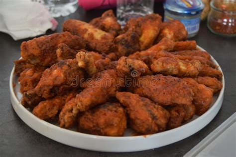 Tasty Fried Chicken Plate Stock Image Image Of Home 110381759