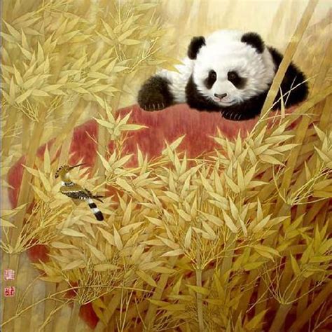 Chinese Panda Painting 0 4734078 66cm X 66cm26〃 X 26〃
