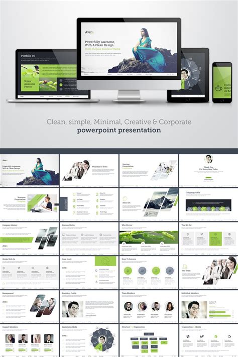Clean Simple Minimal Creative And Corporate Powerpoint Template 69261