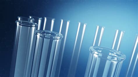 Animated Glass Laboratory Test Tubes With Science Background 4k Motion