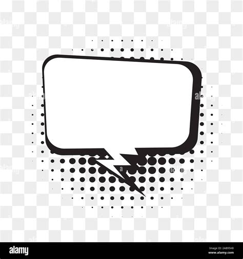 Comic Speech Bubble Isolated On Halftone Dots Background In Pop Art