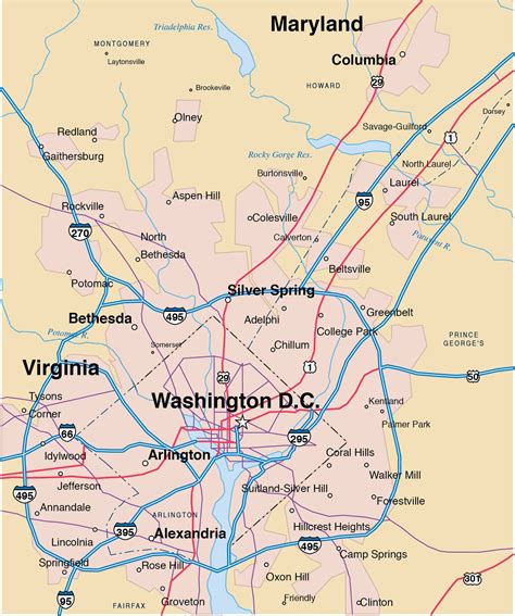 Us Map District Of Columbia Printable Map Of The US