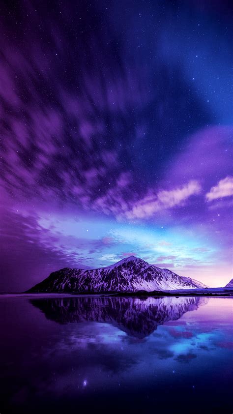 Purple Night Sky Wallpaper