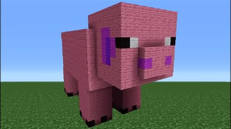 Minecraft Tutorial How To Make A Pig Statue Youtube