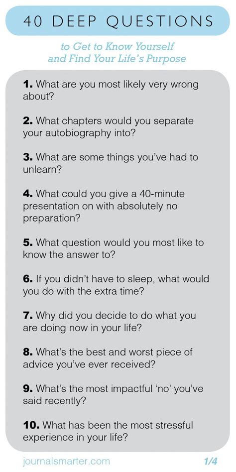 40 Deep Questions To Get To Know Yourself And Your Life Purpose