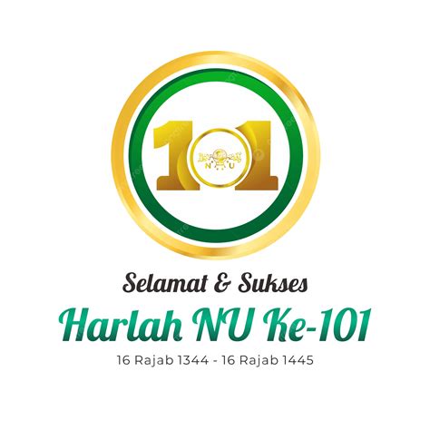 Harlah Nu 2024 Logo With The 101st Birthday Of Nahdlatul Ulama Vector