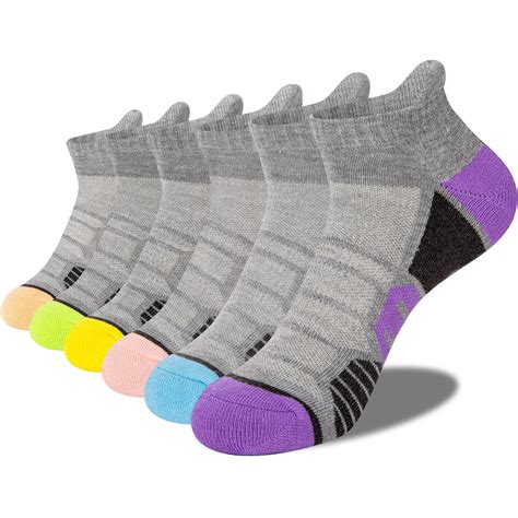 LITERRA Womens Ankle Socks For Women Low Cut Athletic Socks Cushioned 6