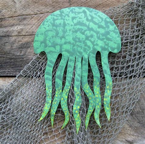 Buy Custom Sea Life Wall Art Sculpture Jellyfish Reclaimed Metal