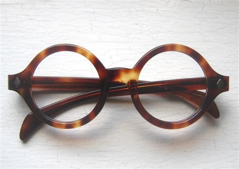 Large Thick 60s Round Tortoise Eyeglass Frames