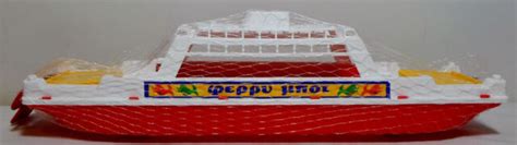 Greek Vtg Apergis 70s Plastic 17 Ferry Boat Ship Water Toy Floats