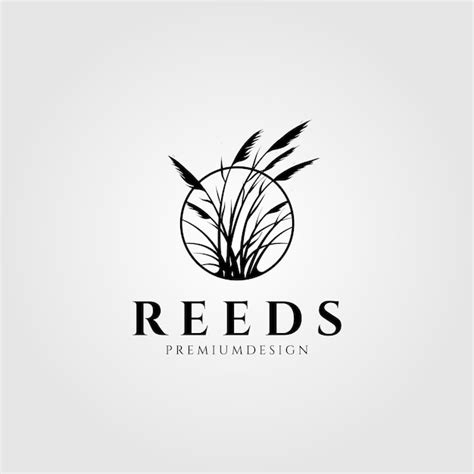Premium Vector Reeds Logo Aquatic Plant Design