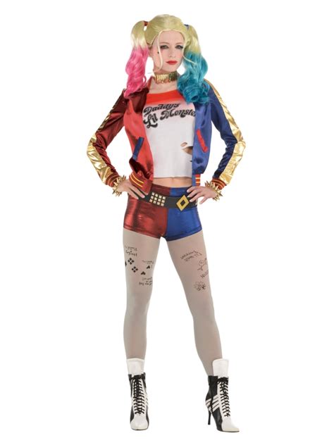 Harley Quinn Damen Kostüm Halloween Suicide Squad Damen Villain Kostüm
