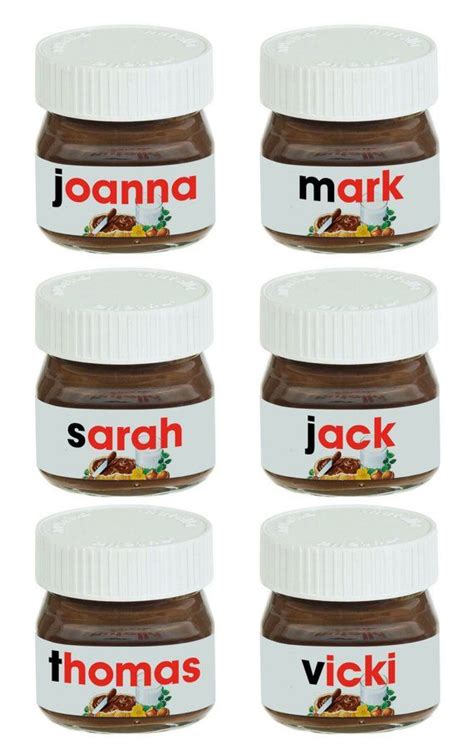 Create your own nutella design with ready template. 220g personalisierte Nutella Glas Label - druckbare ...