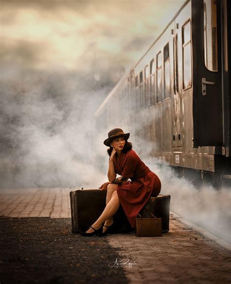 Waiting For The Next Train Photography Railroad Photoshoot Vintage