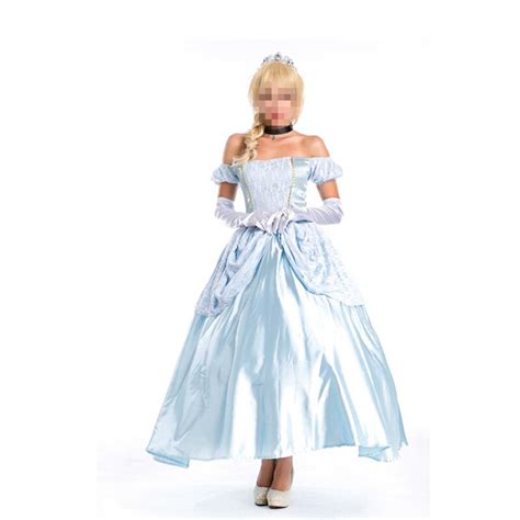 Movie Adult Cinderella Costumes Deluxe Ball Gown Cinderella Cosplay Women Costumes Halloween