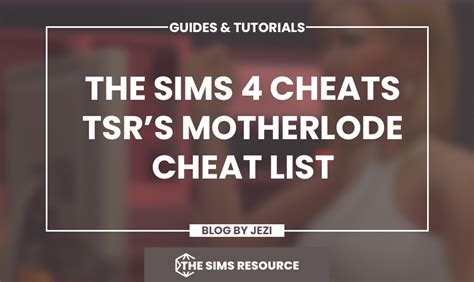 The Sims 4 Cheat Codes The Sims Resource Blog