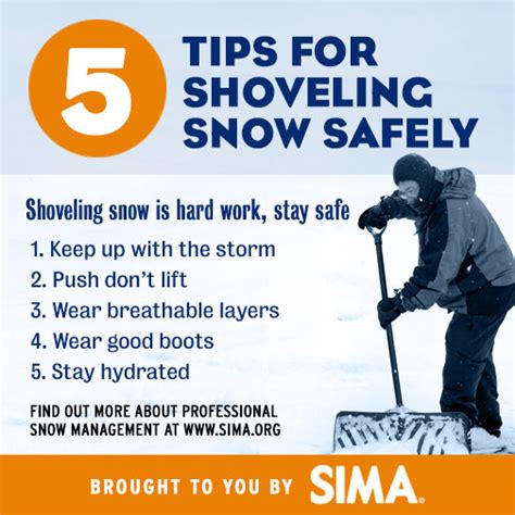 Sima Snow Matters Advancing The Snow Removal Profession Eight Tips For Safe Snow Shoveling