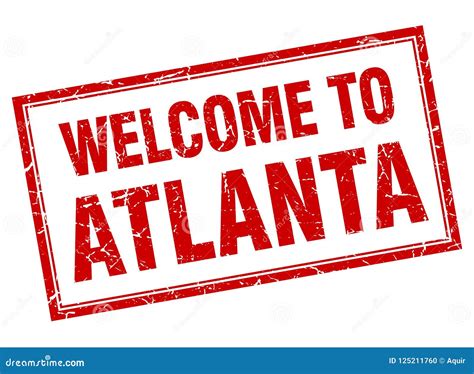 Welcome To Atlanta Stamp Stock Vector Illustration Of Sticker 125211760