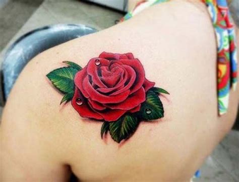 Shoulder Realistic Rose Tattoo Omuz Ger Ek I G L D Vmesi D Rose Tattoo