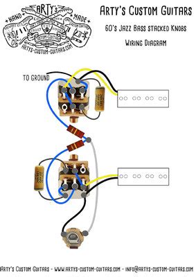 Likewise fender squier bullet strat wiring diagram on fender. Prewired JAZZ BASS stacked Knobs Control Plate - Arty's Custom Guitars