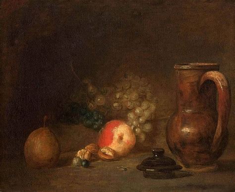 Still Life With Fruits And Pottery Jar — Jean Baptiste Siméon Chardin