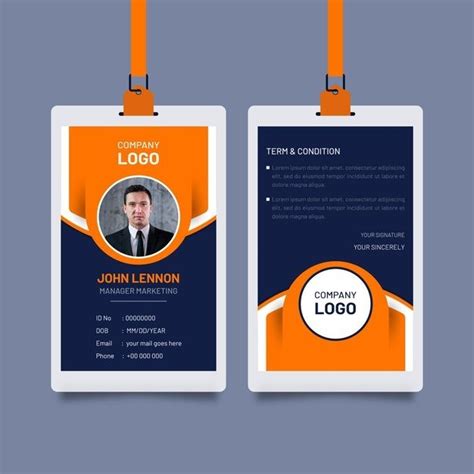 Premium Vector Abstract Id Cards Template Id Card Template