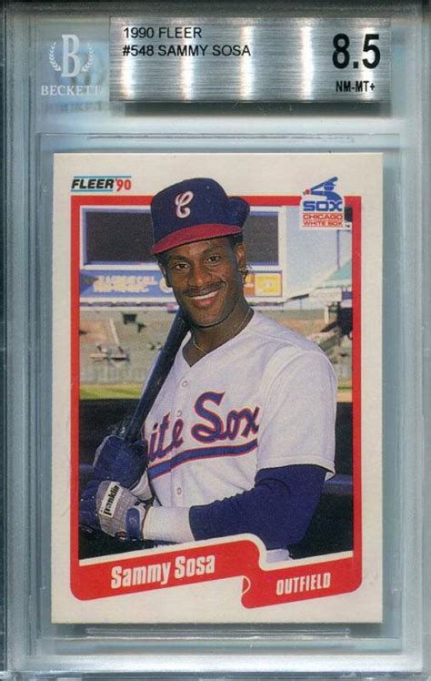 How much are my baseball cards worth? Sammy Sosa Unsigned 1990 Fleer Rookie Card (Beckett)