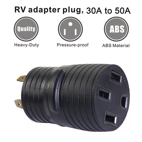 New Rv Electrical Adapter 30a Male To 50 Amp Female Connector Plug