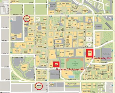 Asu West Campus Map United States Map