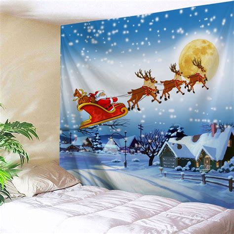 69 Off Christmas Village Print Tapestry Wall Hanging Art Decoration