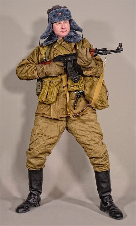 Military Uniform Soviet Soldiers Parawinter 02 Military Uniform