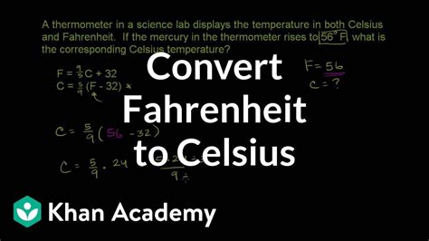 This chart allows users to convert fahrenheit to celsius manually. Converting Farenheit to Celsius - YouTube