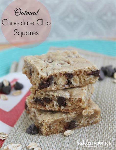 Maybe you would like to learn more about one of these? Oatmeal Chocolate Chip Squares