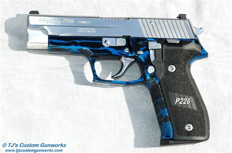 Sig Sauer P226 Custom Blue And Black And Hard Chrome