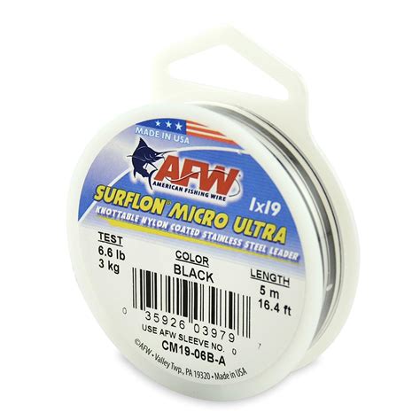 American Fishing Wire Surflon Micro Ultra Nylon Coated 1x19 Stainless