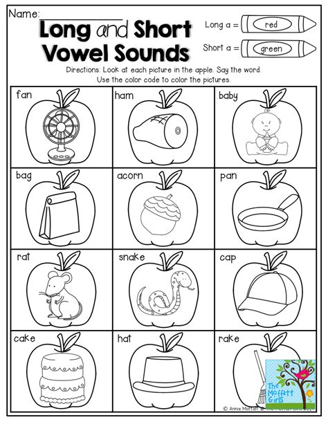 Long And Short Vowels Color By The Code Phonics Short Vowels Vowel