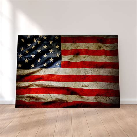 Grunge American Flag Canvas Set Legendary Wall Art