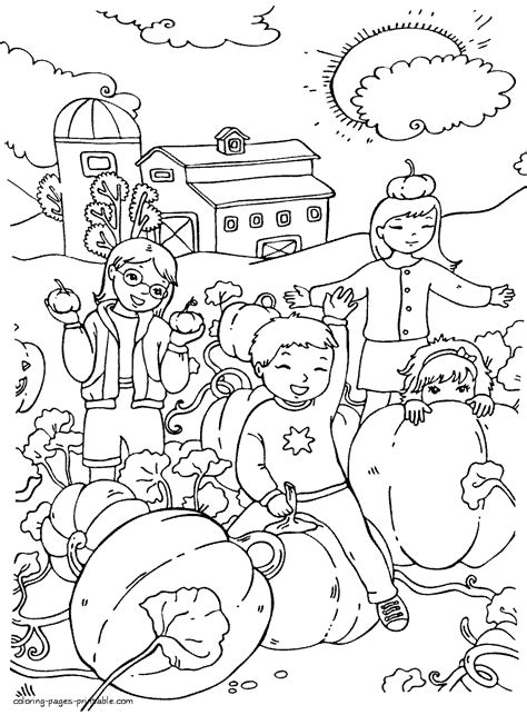Harvest Coloring Pages For Kids Coloring Pages