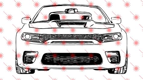 2021 Dodge Charger Srt Svg Dxf Eps Archivos Vectoriales Para Etsy