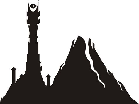 Mordor Silhouette Mordor Lord Of The Rings Black And Grey Tattoos
