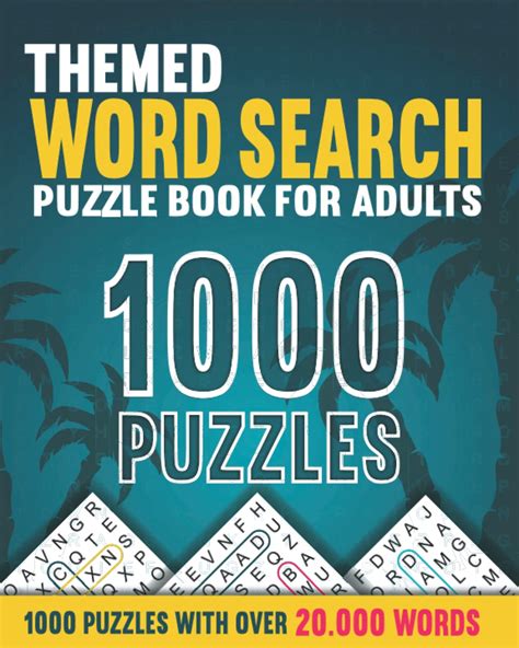 Themed Word Search Puzzle Book For Adults Big Puzzle Book With 1000
