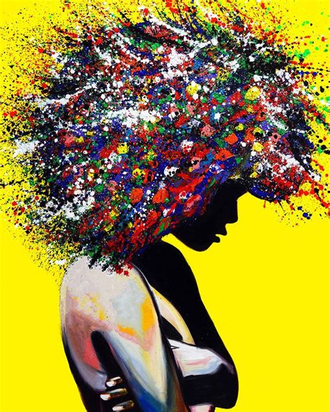 Afro Woman Canvas Print Pop Art Modern Wall Art Living Etsy Pop Art