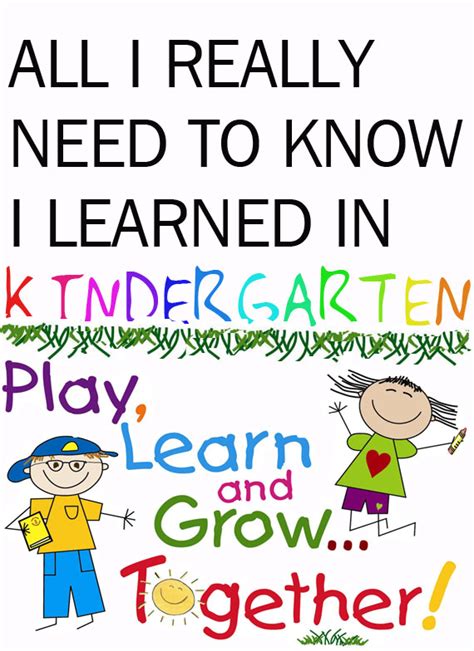 All I Need To Know I Learned In Kindergarten Barbspeek