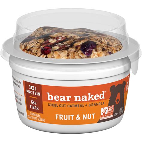 Bear Naked Granola And Steel Cut Oatmeal Fruit And Nut 2 3 Oz Cup
