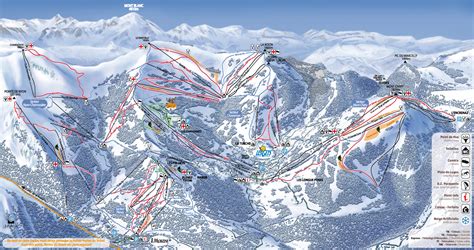 Three valleys piste maps winter 2021. Snow Train London to Cluses and Les Gets | snowcarbon