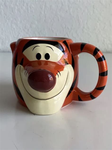 DISNEY WINNIE THE Pooh Tigger 3D Sculpted Ceramic Mug Holds 20 Ounces