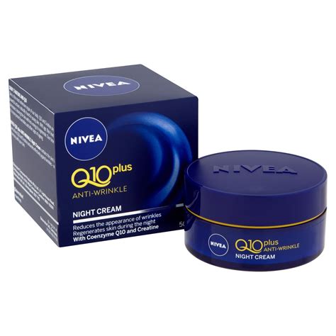 Nivea Visage Q10 Anti Wrinkle Repair Night Cream 50g Reduces Fine Lines