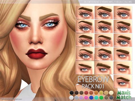 Maxis Match Eyebrow Pack N01 By Pralinesims At Tsr Sims 4 Updates